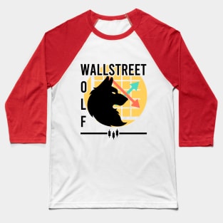 WALL STREET WOLF Baseball T-Shirt